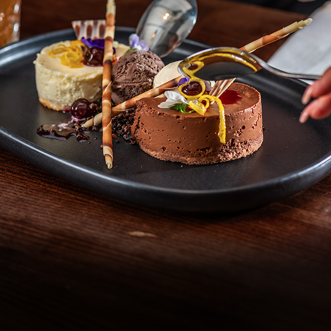 Dessert menu at The Freemasons Arms