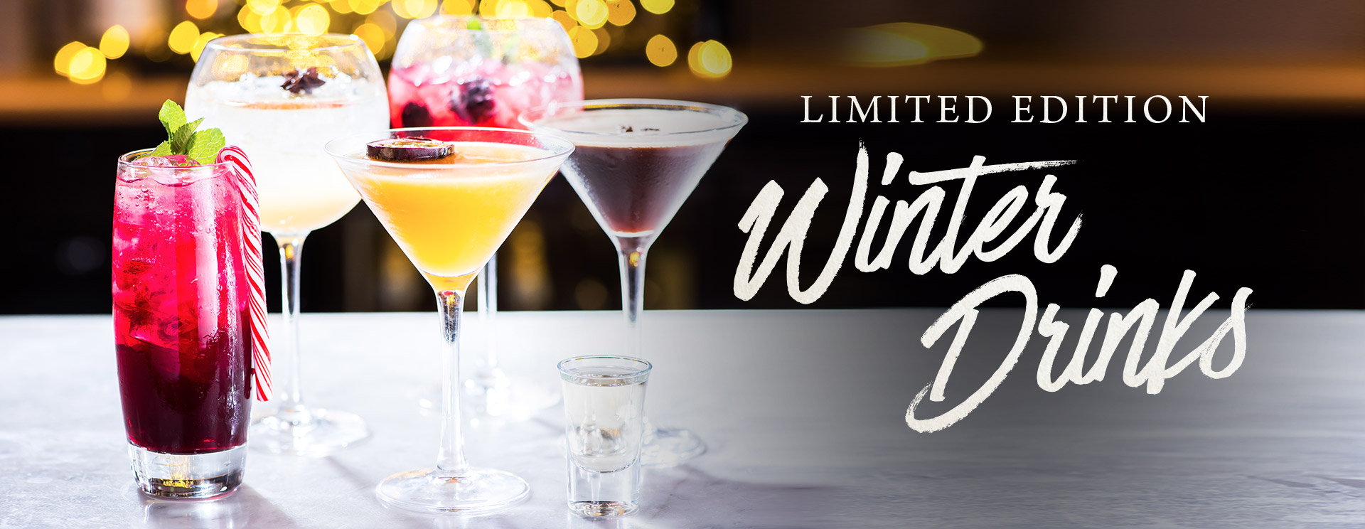 Winter cocktails and long drinks at The Freemasons Arms