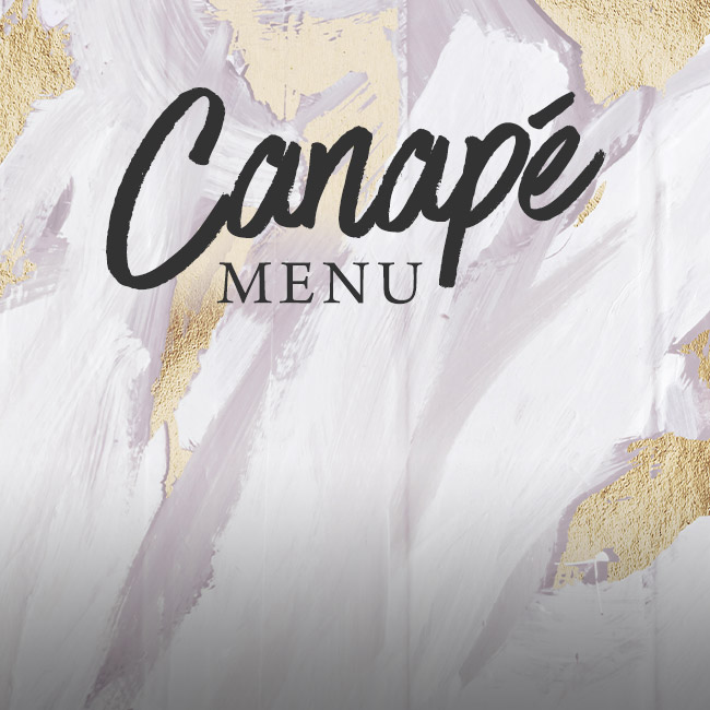 Canapé menu at The Freemasons Arms